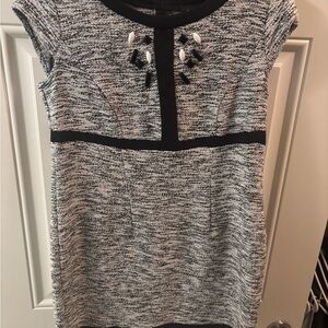 Perceptions Black and White Knit Dress